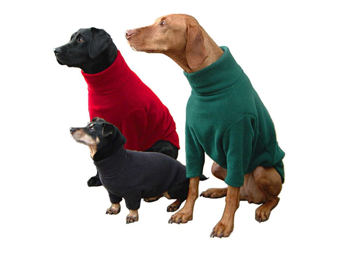 Hundepullover Fleece Hotterdog Dog Jumper (Schwarz) Kälteschutz und